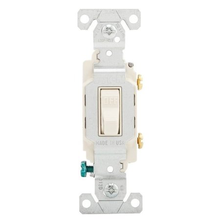 EATON WIRING DEVICES Switch Toggle Lt Almond 20A CS120LA